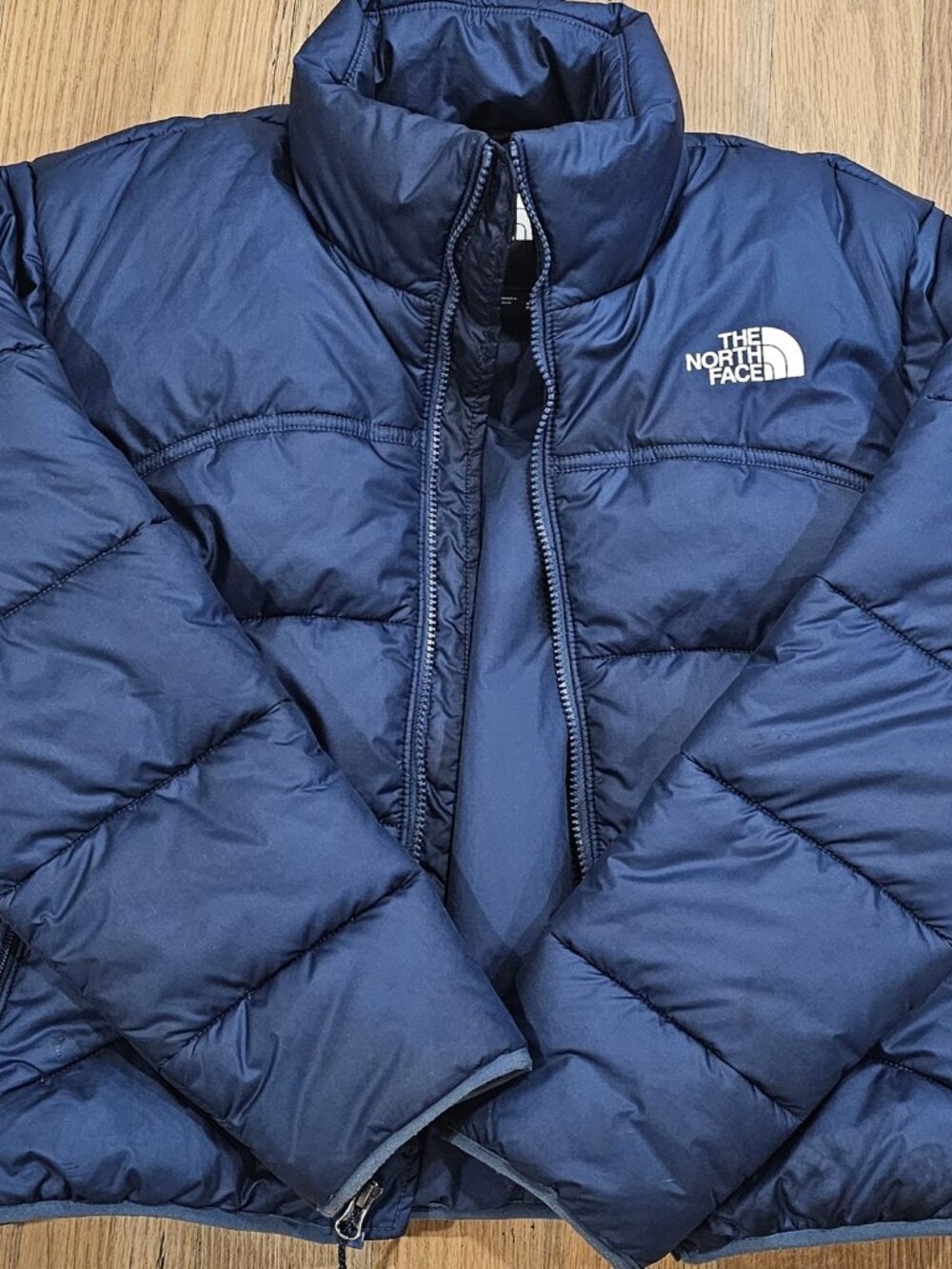 The North Face Womens Navy Blue Puffer Jacket M